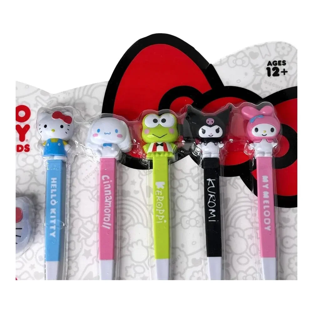 Sanrio Hello Kitty Toothbrush Set 6 Friends Kuromi Cinnamoroll Keroppi MyMelody